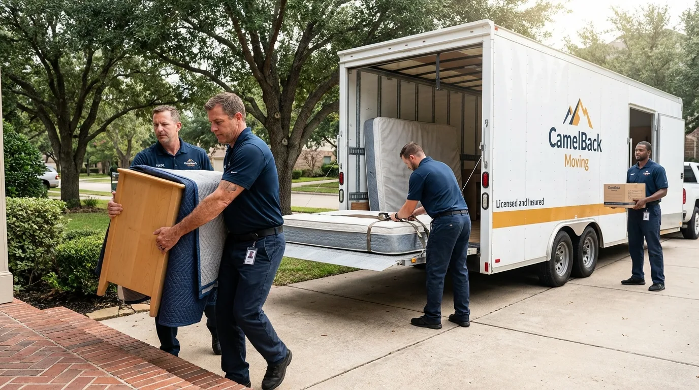 Crew loading residential truck for cross-state move from Haddonfield, NJ